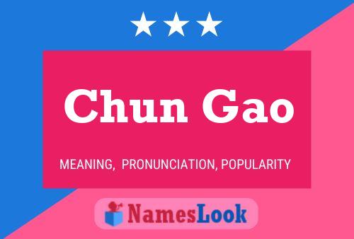 Chun Gao Name Poster