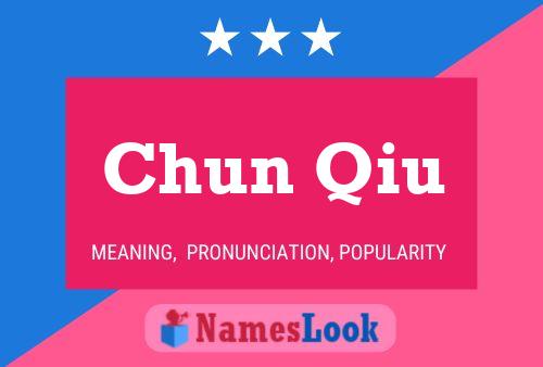 Chun Qiu Name Poster