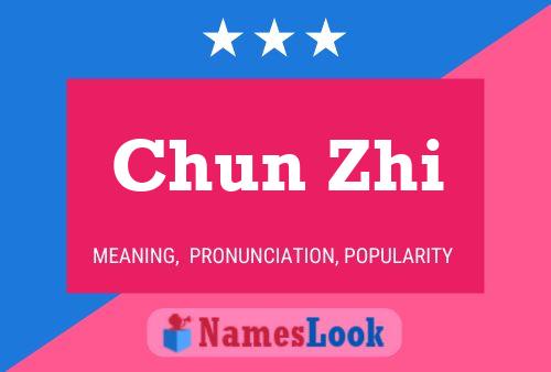 Chun Zhi Name Poster