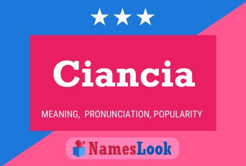 Ciancia Name Poster