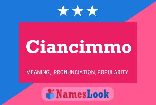 Ciancimmo Name Poster