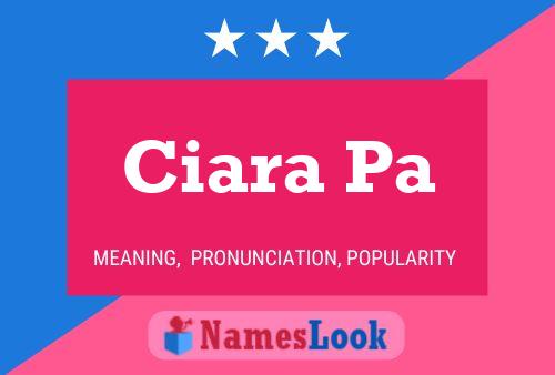 Ciara Pa Name Poster