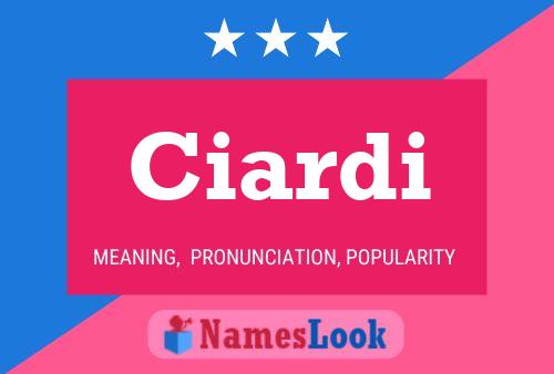 Ciardi Name Poster