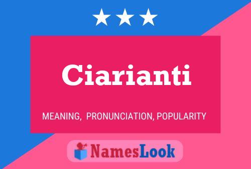 Ciarianti Name Poster