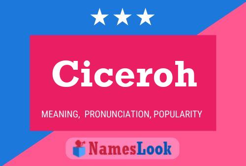 Ciceroh Name Poster