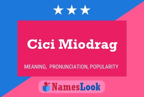 Cici Miodrag Name Poster