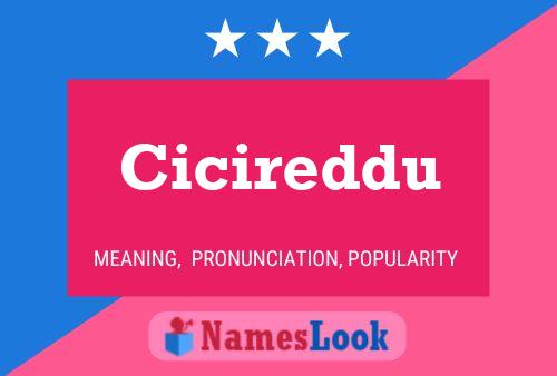 Cicireddu Name Poster