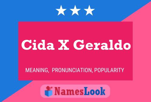 Cida X Geraldo Name Poster