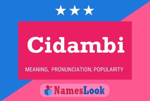 Cidambi Name Poster