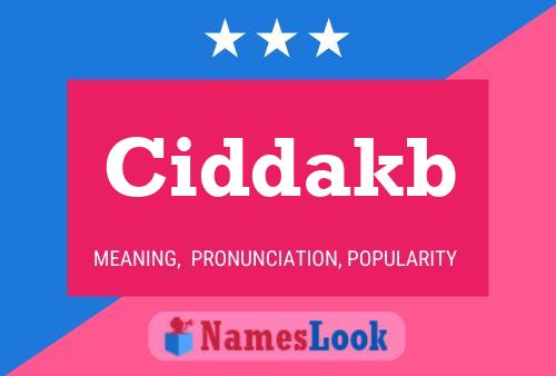 Ciddakb Name Poster