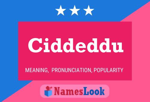 Ciddeddu Name Poster