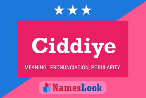 Ciddiye Name Poster