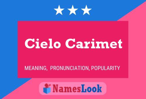 Cielo Carimet Name Poster