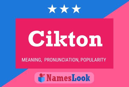 Cikton Name Poster