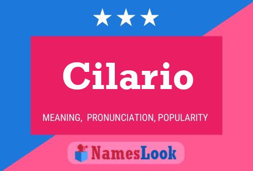 Cilario Name Poster