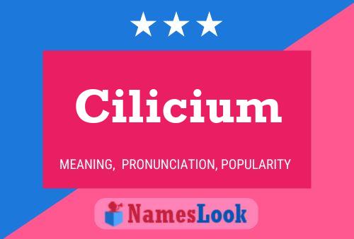 Cilicium Name Poster