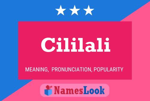 Cililali Name Poster