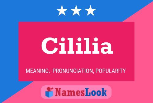 Cililia Name Poster