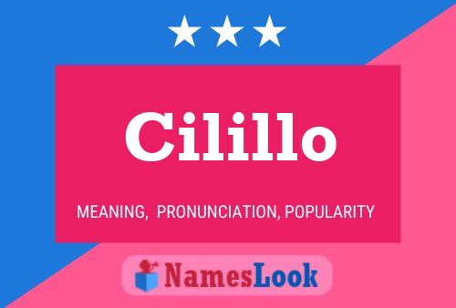 Cilillo Name Poster