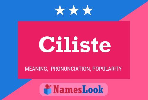 Ciliste Name Poster