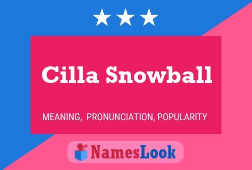 Cilla Snowball Name Poster