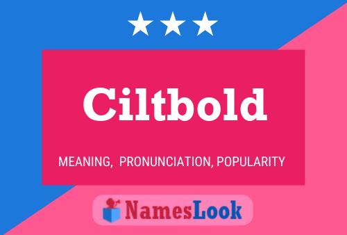 Ciltbold Name Poster