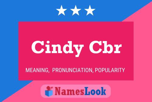 Cindy Cbr Name Poster