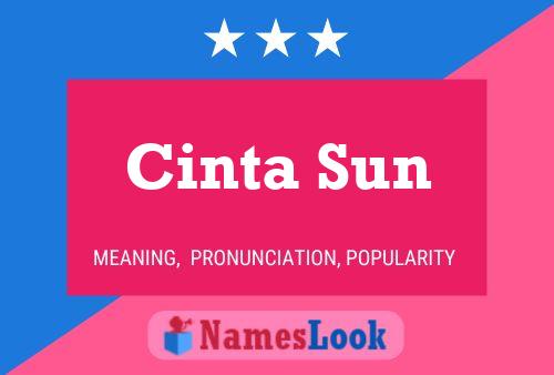 Cinta Sun Name Poster