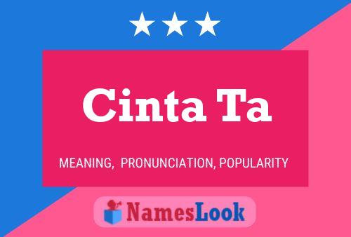 Cinta Ta Name Poster