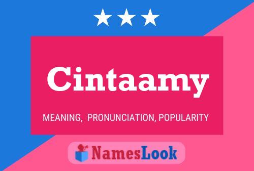 Cintaamy Name Poster