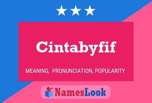 Cintabyfif Name Poster