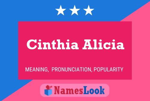 Cinthia Alicia Name Poster