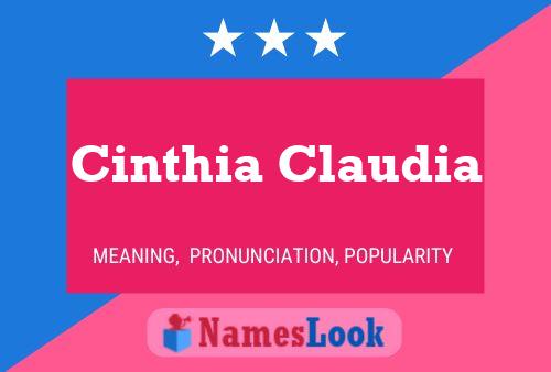 Cinthia Claudia Name Poster