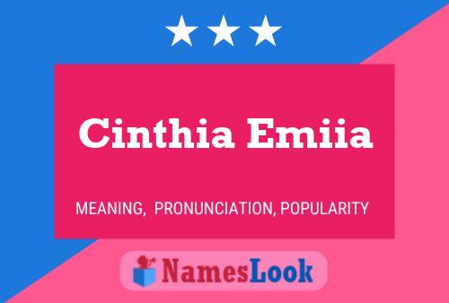 Cinthia Emiia Name Poster