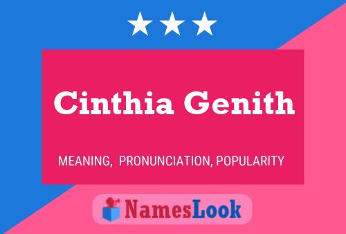 Cinthia Genith Name Poster