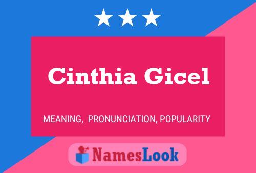 Cinthia Gicel Name Poster