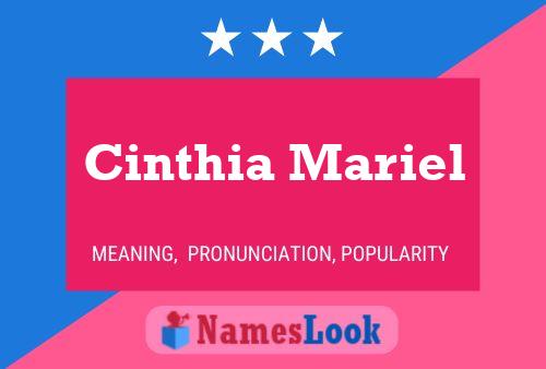 Cinthia Mariel Name Poster