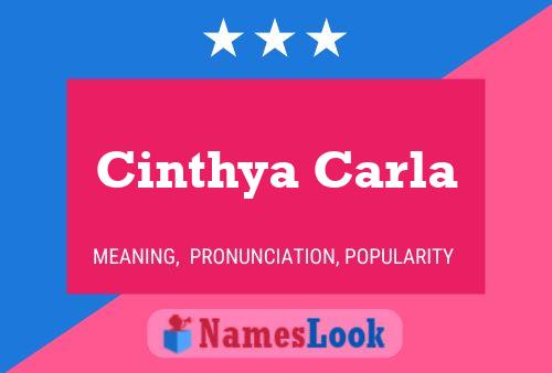 Cinthya Carla Name Poster