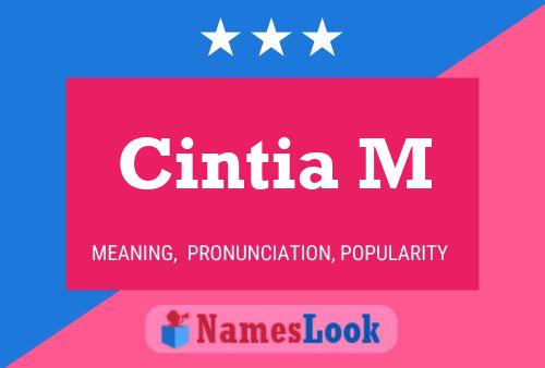 Cintia M Name Poster