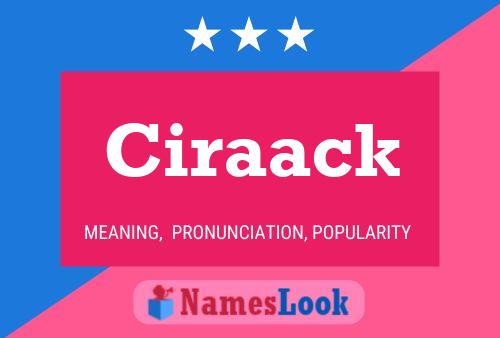 Ciraack Name Poster