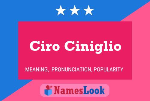 Ciro Ciniglio Name Poster