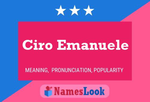 Ciro Emanuele Name Poster