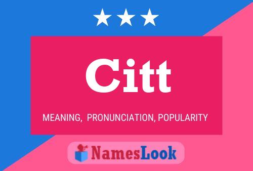 Citt Name Poster