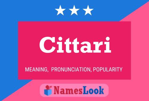 Cittari Name Poster