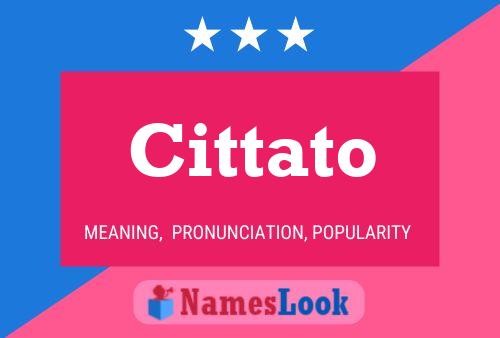 Cittato Name Poster