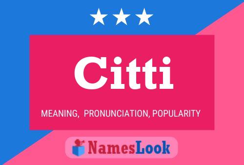 Citti Name Poster