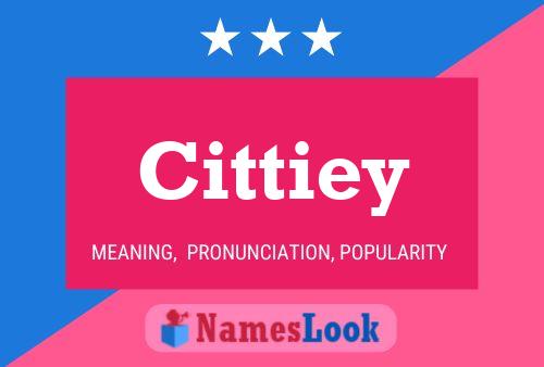 Cittiey Name Poster