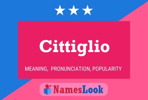 Cittiglio Name Poster