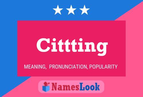 Cittting Name Poster