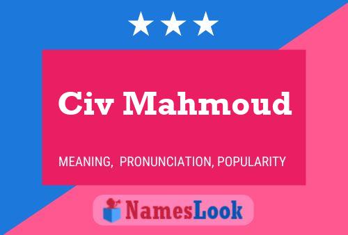 Civ Mahmoud Name Poster